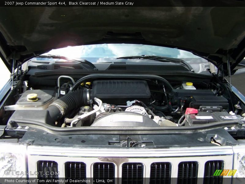 Black Clearcoat / Medium Slate Gray 2007 Jeep Commander Sport 4x4