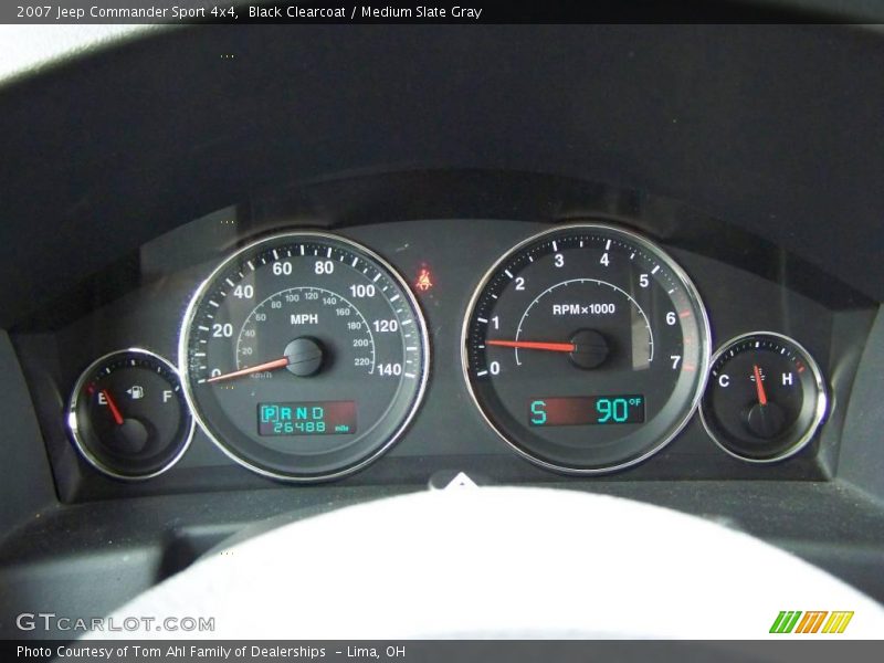 Black Clearcoat / Medium Slate Gray 2007 Jeep Commander Sport 4x4