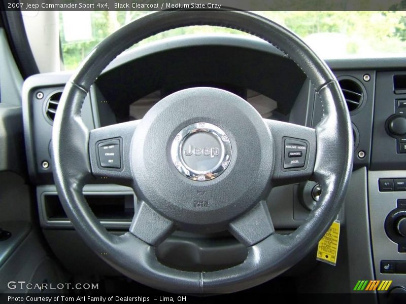 Black Clearcoat / Medium Slate Gray 2007 Jeep Commander Sport 4x4