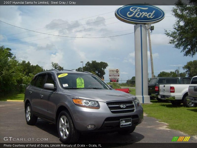 Steel Gray / Gray 2007 Hyundai Santa Fe Limited