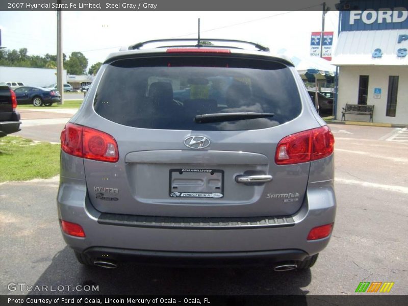 Steel Gray / Gray 2007 Hyundai Santa Fe Limited