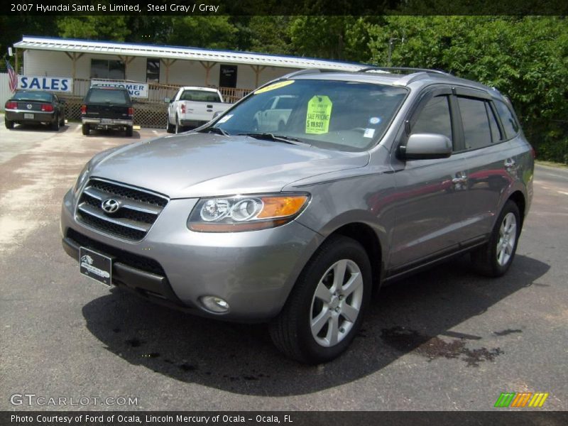 Steel Gray / Gray 2007 Hyundai Santa Fe Limited