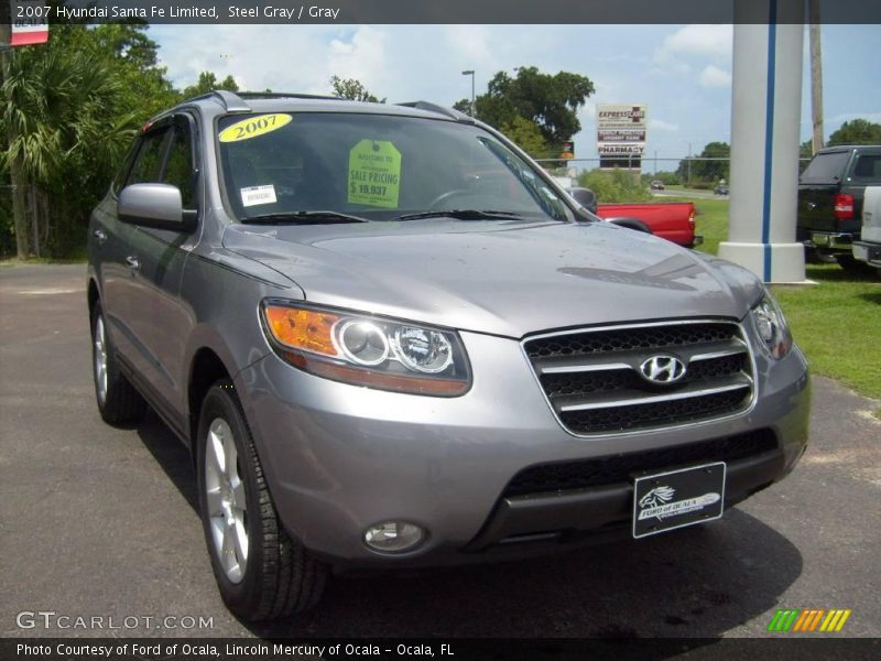 Steel Gray / Gray 2007 Hyundai Santa Fe Limited