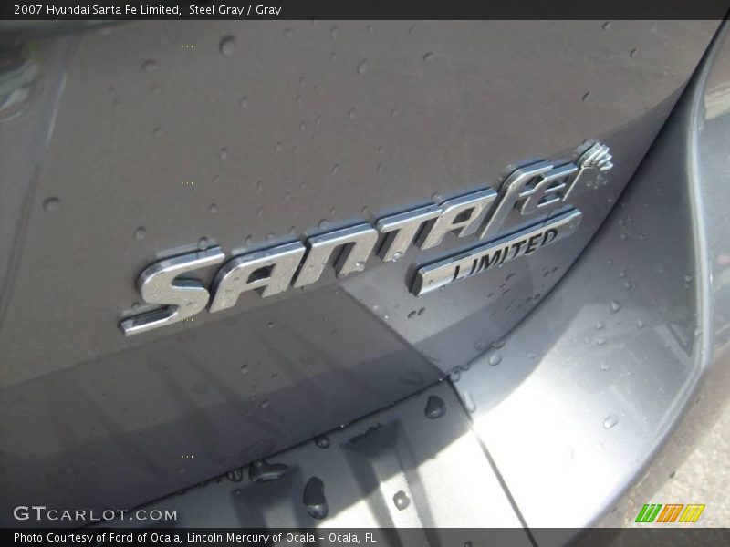 Steel Gray / Gray 2007 Hyundai Santa Fe Limited