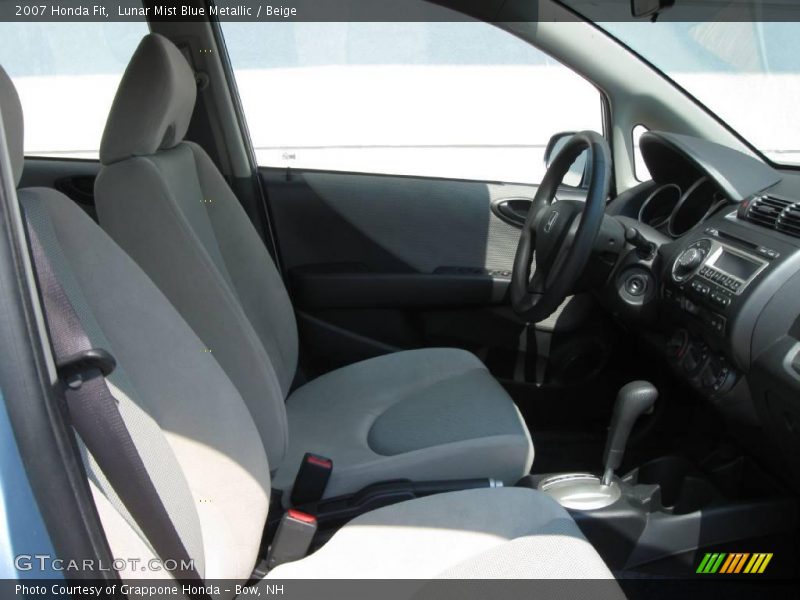 Lunar Mist Blue Metallic / Beige 2007 Honda Fit