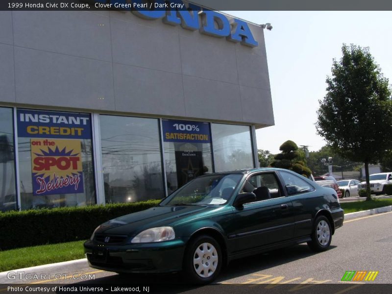 Clover Green Pearl / Dark Gray 1999 Honda Civic DX Coupe