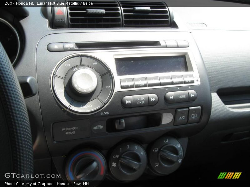 Lunar Mist Blue Metallic / Beige 2007 Honda Fit