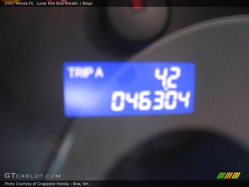 Lunar Mist Blue Metallic / Beige 2007 Honda Fit