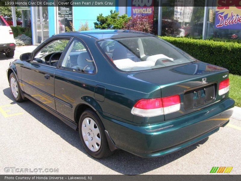 Clover Green Pearl / Dark Gray 1999 Honda Civic DX Coupe