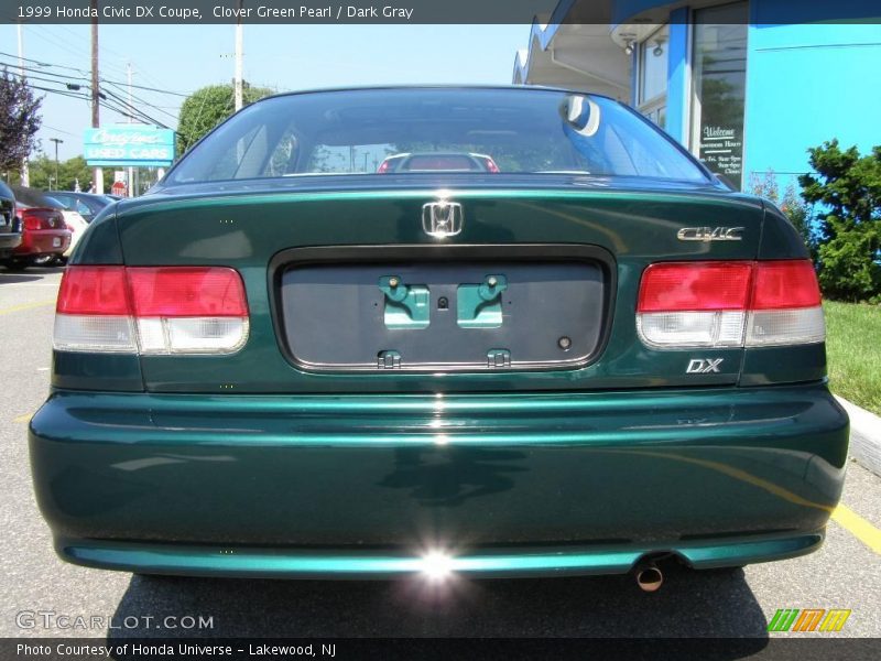 Clover Green Pearl / Dark Gray 1999 Honda Civic DX Coupe