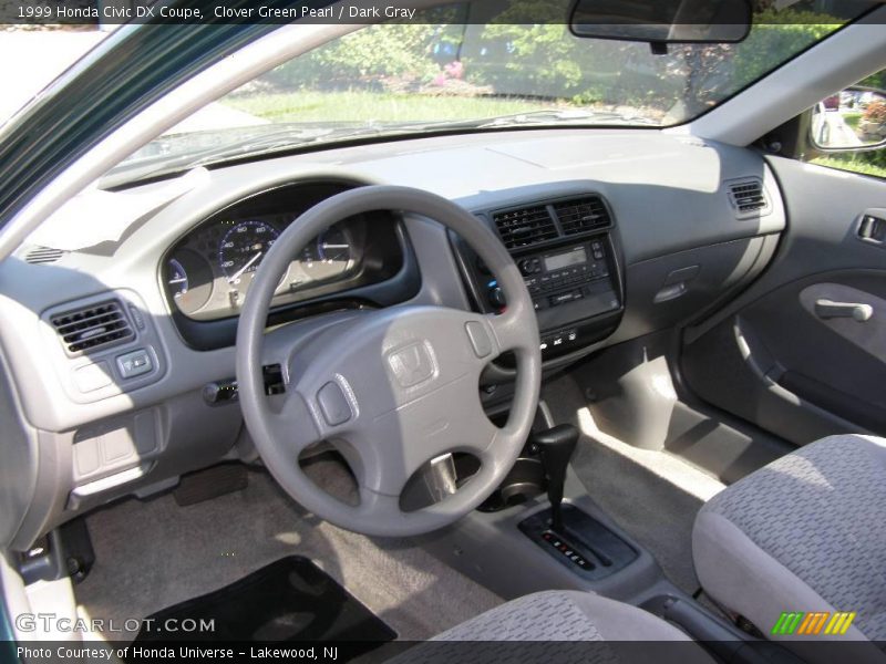 Clover Green Pearl / Dark Gray 1999 Honda Civic DX Coupe