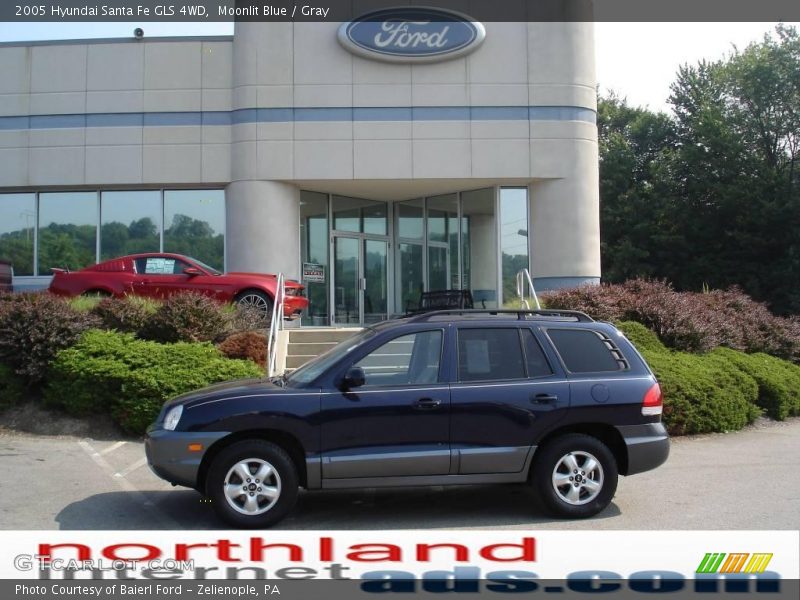 Moonlit Blue / Gray 2005 Hyundai Santa Fe GLS 4WD