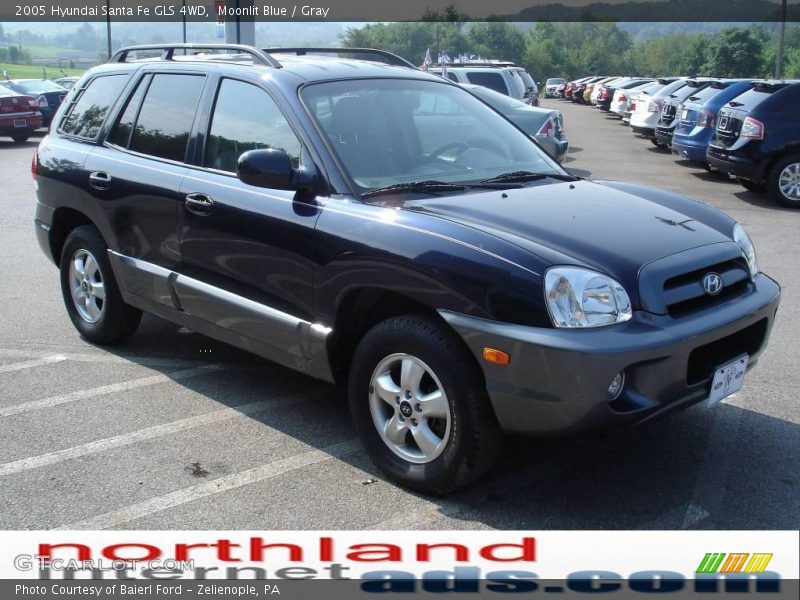 Moonlit Blue / Gray 2005 Hyundai Santa Fe GLS 4WD