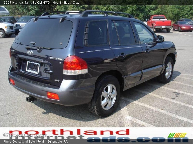 Moonlit Blue / Gray 2005 Hyundai Santa Fe GLS 4WD