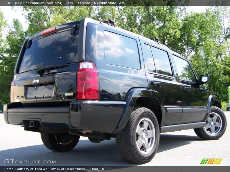 Black Clearcoat / Medium Slate Gray 2007 Jeep Commander Sport 4x4