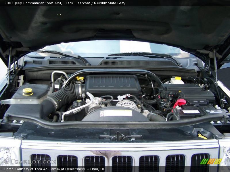 Black Clearcoat / Medium Slate Gray 2007 Jeep Commander Sport 4x4