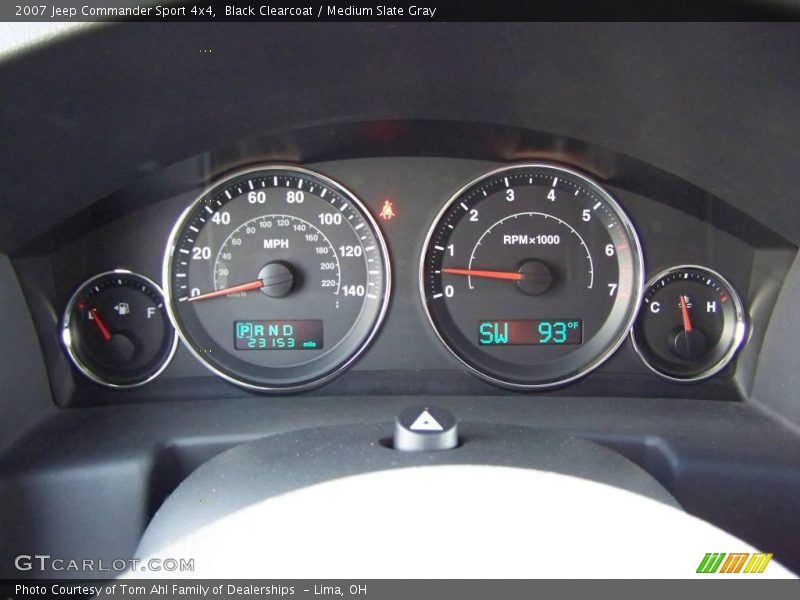 Black Clearcoat / Medium Slate Gray 2007 Jeep Commander Sport 4x4
