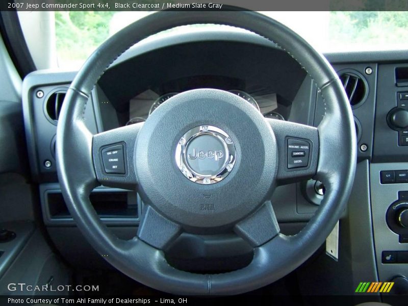 Black Clearcoat / Medium Slate Gray 2007 Jeep Commander Sport 4x4