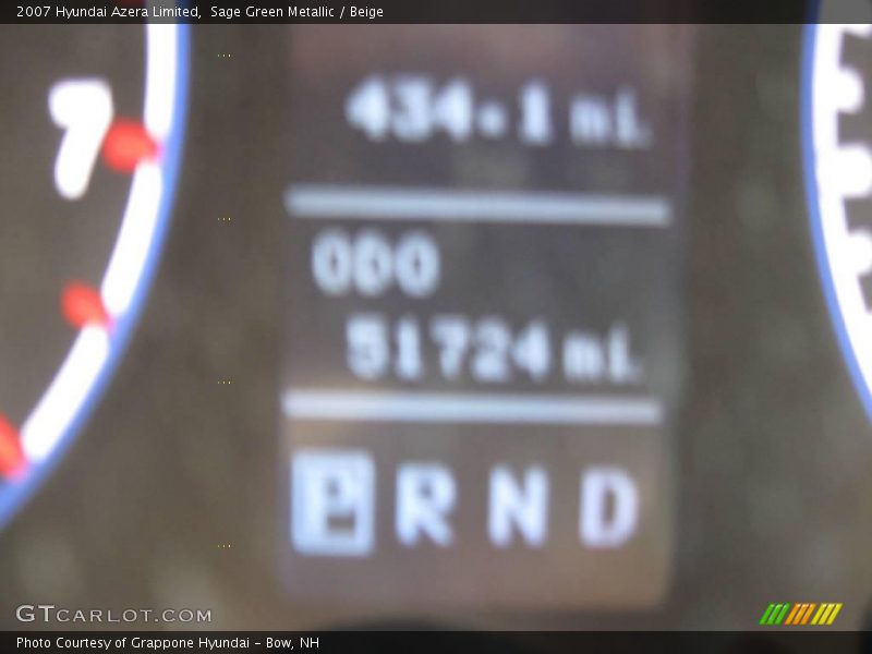 Sage Green Metallic / Beige 2007 Hyundai Azera Limited