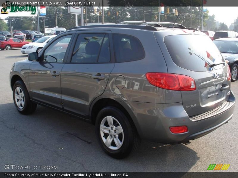 Steel Gray / Beige 2009 Hyundai Santa Fe GLS 4WD