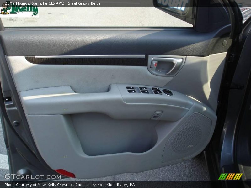 Steel Gray / Beige 2009 Hyundai Santa Fe GLS 4WD