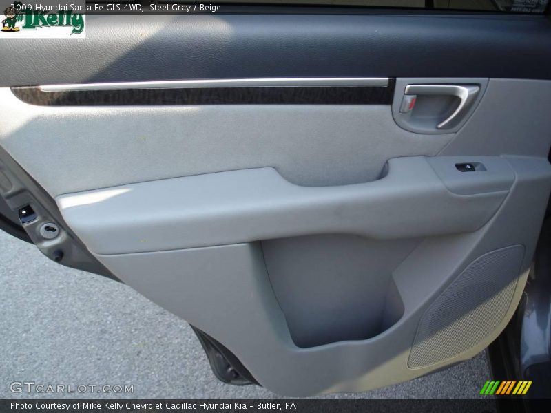 Steel Gray / Beige 2009 Hyundai Santa Fe GLS 4WD