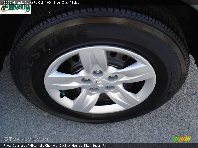 Steel Gray / Beige 2009 Hyundai Santa Fe GLS 4WD