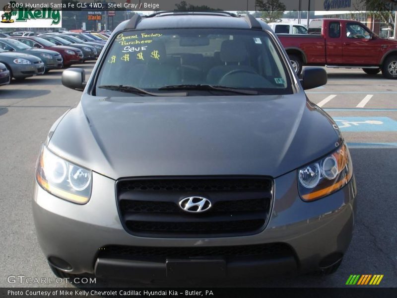 Steel Gray / Beige 2009 Hyundai Santa Fe GLS 4WD
