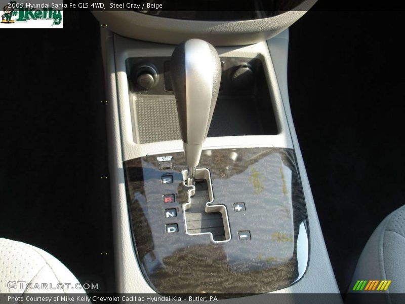 Steel Gray / Beige 2009 Hyundai Santa Fe GLS 4WD