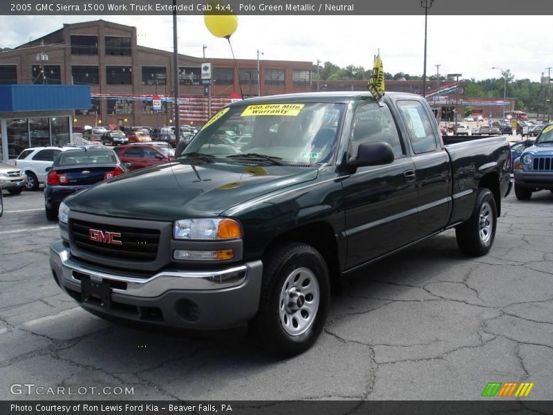 Polo Green Metallic / Neutral 2005 GMC Sierra 1500 Work Truck Extended Cab 4x4