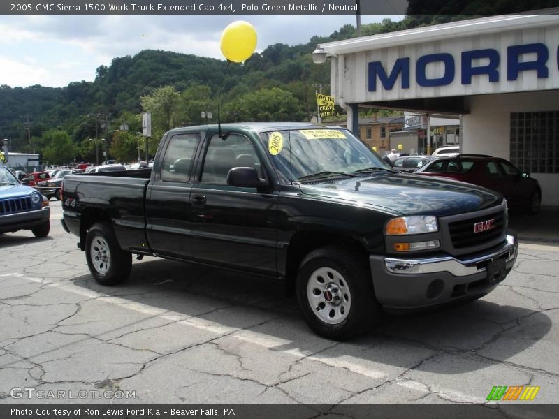 Polo Green Metallic / Neutral 2005 GMC Sierra 1500 Work Truck Extended Cab 4x4