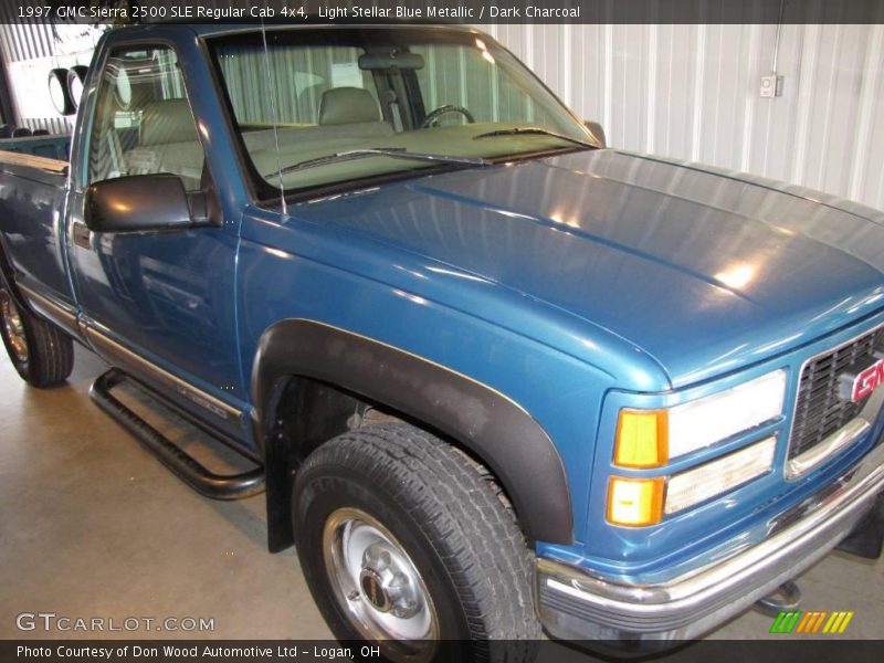 Light Stellar Blue Metallic / Dark Charcoal 1997 GMC Sierra 2500 SLE Regular Cab 4x4