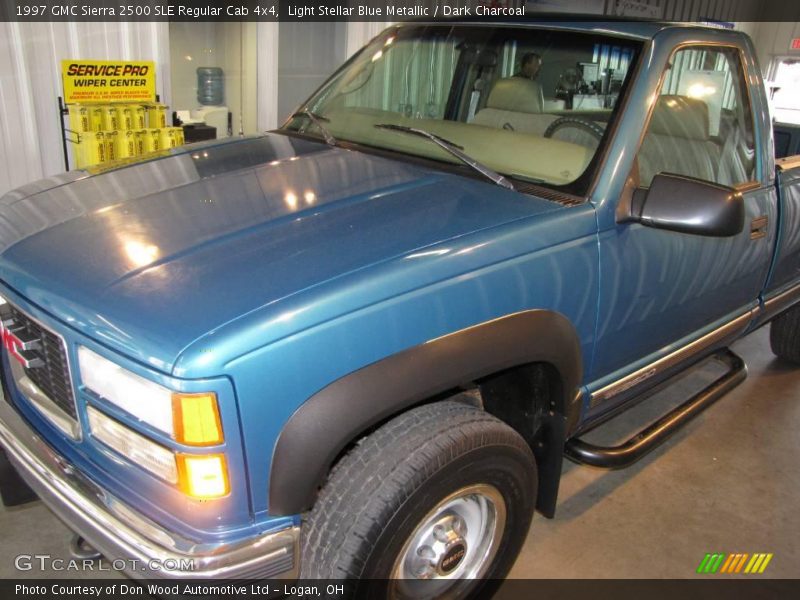 Light Stellar Blue Metallic / Dark Charcoal 1997 GMC Sierra 2500 SLE Regular Cab 4x4