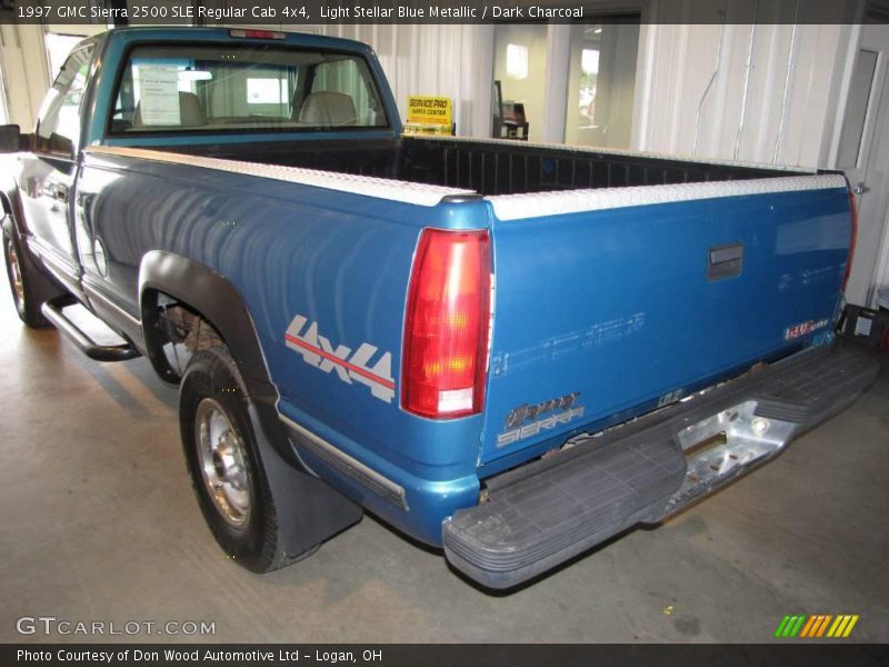 Light Stellar Blue Metallic / Dark Charcoal 1997 GMC Sierra 2500 SLE Regular Cab 4x4