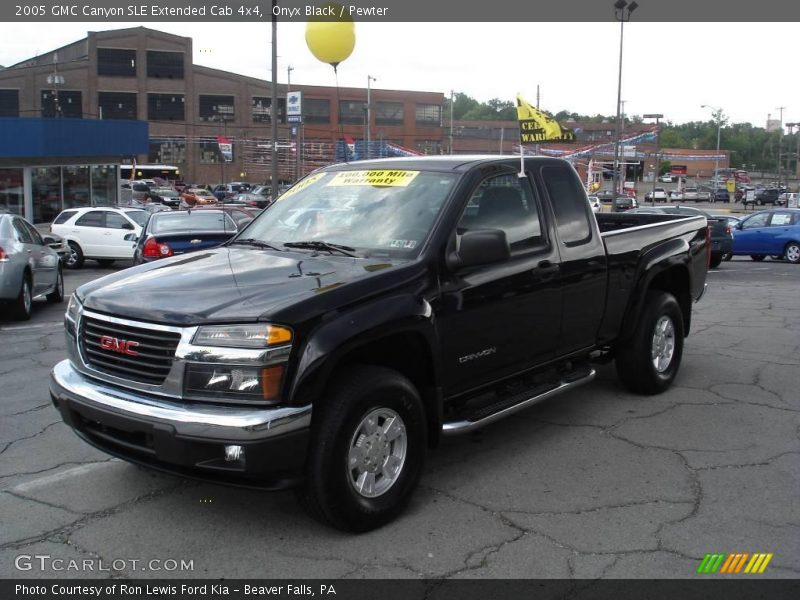 Onyx Black / Pewter 2005 GMC Canyon SLE Extended Cab 4x4