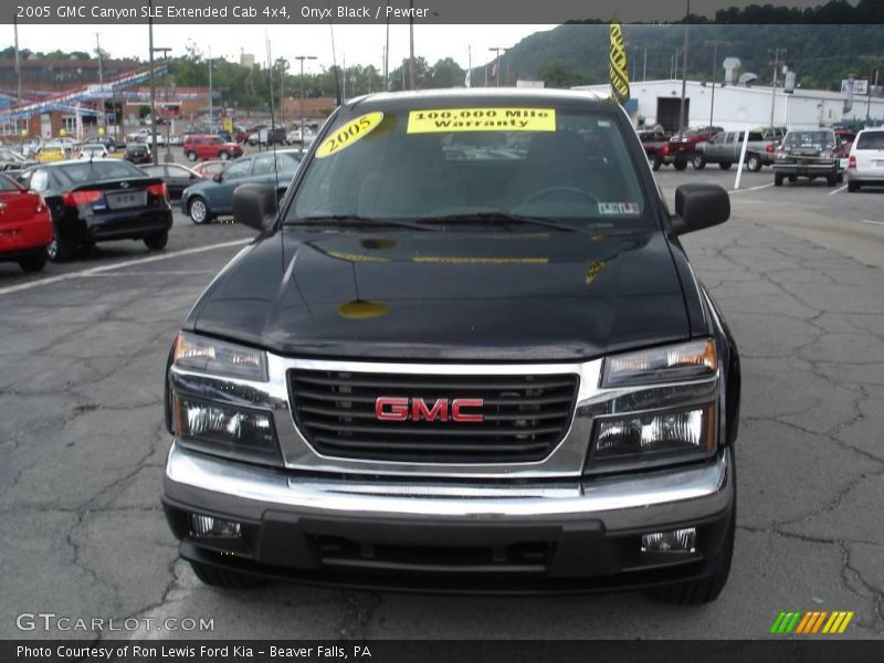 Onyx Black / Pewter 2005 GMC Canyon SLE Extended Cab 4x4
