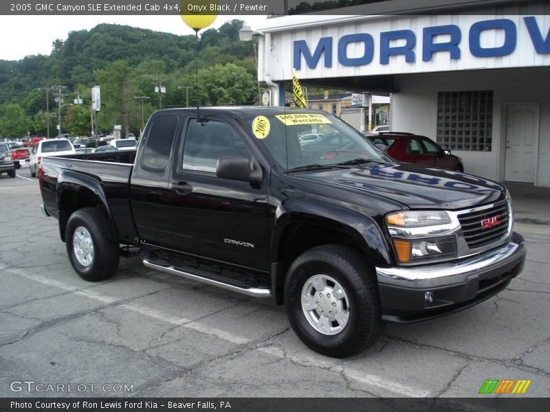 Onyx Black / Pewter 2005 GMC Canyon SLE Extended Cab 4x4