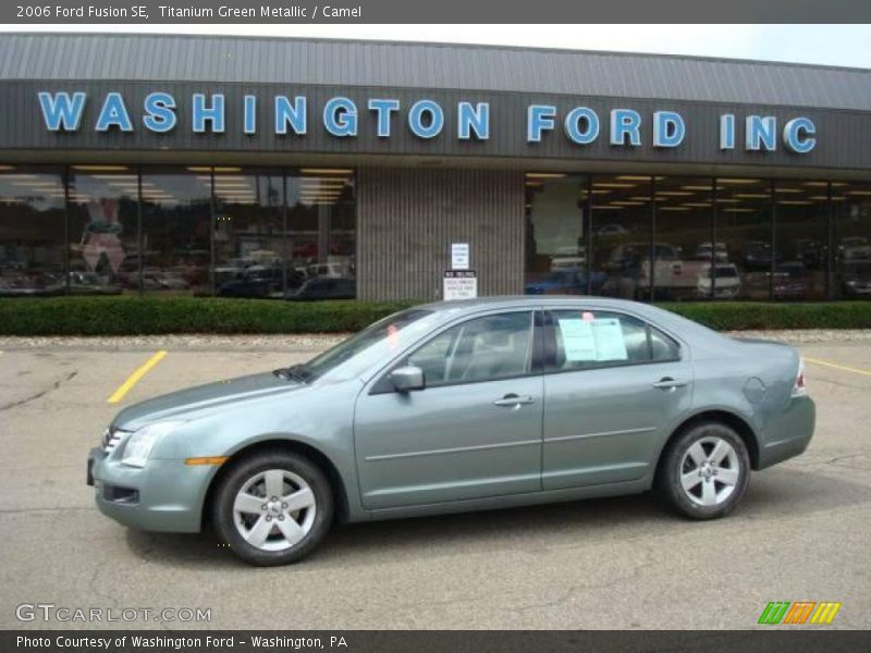 Titanium Green Metallic / Camel 2006 Ford Fusion SE