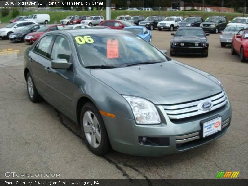 Titanium Green Metallic / Camel 2006 Ford Fusion SE