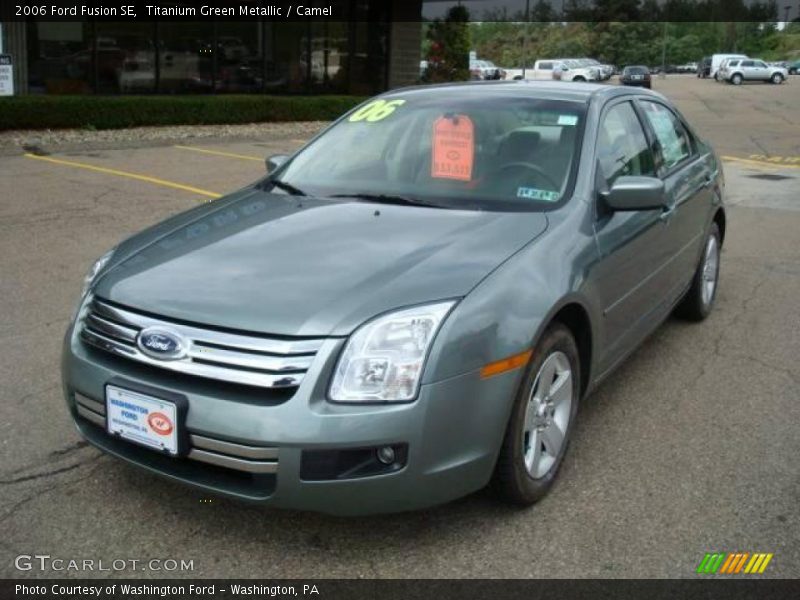 Titanium Green Metallic / Camel 2006 Ford Fusion SE