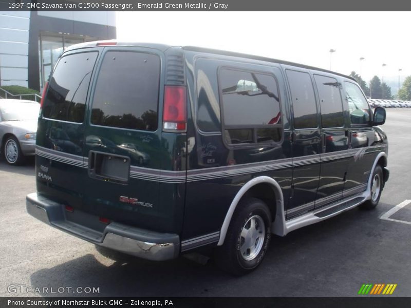 Emerald Green Metallic / Gray 1997 GMC Savana Van G1500 Passenger
