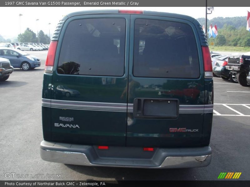 Emerald Green Metallic / Gray 1997 GMC Savana Van G1500 Passenger