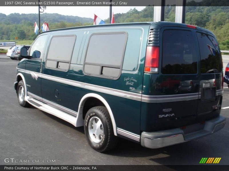 Emerald Green Metallic / Gray 1997 GMC Savana Van G1500 Passenger