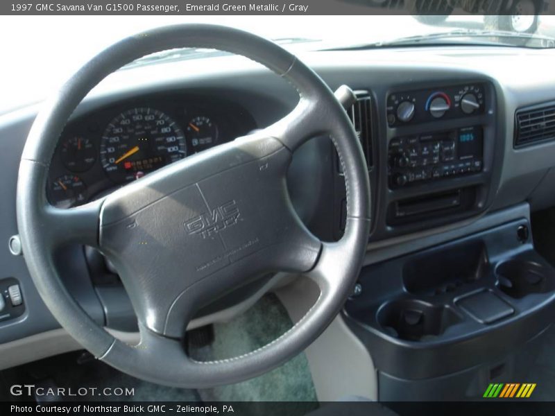 Emerald Green Metallic / Gray 1997 GMC Savana Van G1500 Passenger
