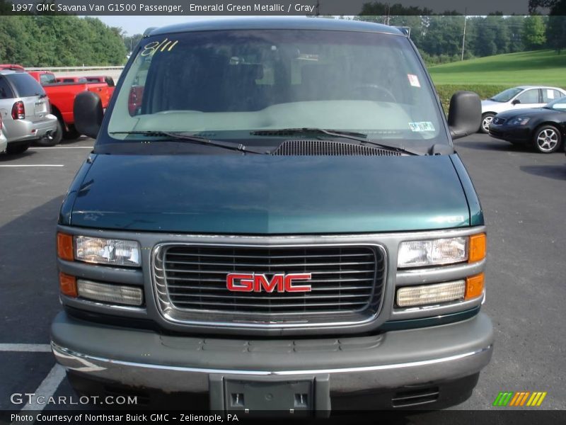 Emerald Green Metallic / Gray 1997 GMC Savana Van G1500 Passenger