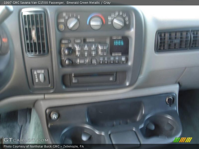Emerald Green Metallic / Gray 1997 GMC Savana Van G1500 Passenger