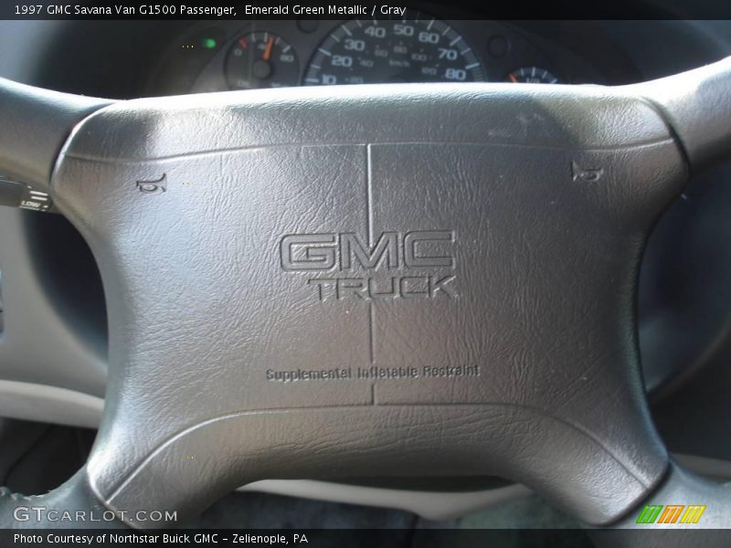 Emerald Green Metallic / Gray 1997 GMC Savana Van G1500 Passenger