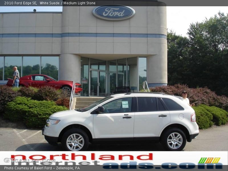 White Suede / Medium Light Stone 2010 Ford Edge SE