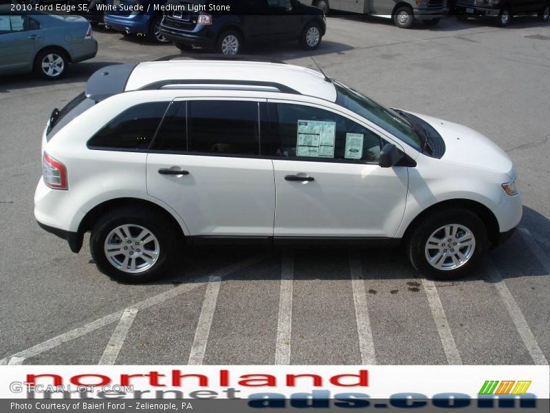 White Suede / Medium Light Stone 2010 Ford Edge SE