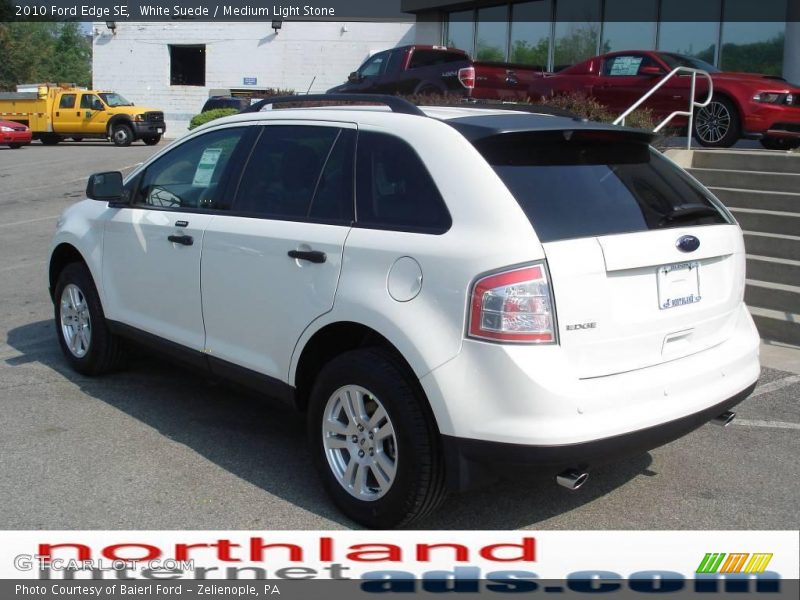 White Suede / Medium Light Stone 2010 Ford Edge SE